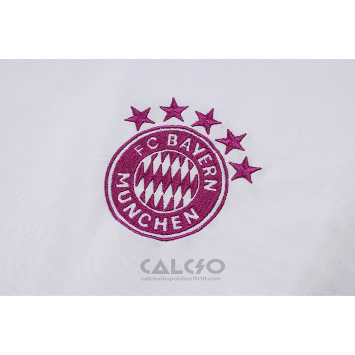 Tuta da Track Bayern Monaco Manica Corta 2023-2024 Bianco - Pantaloncini